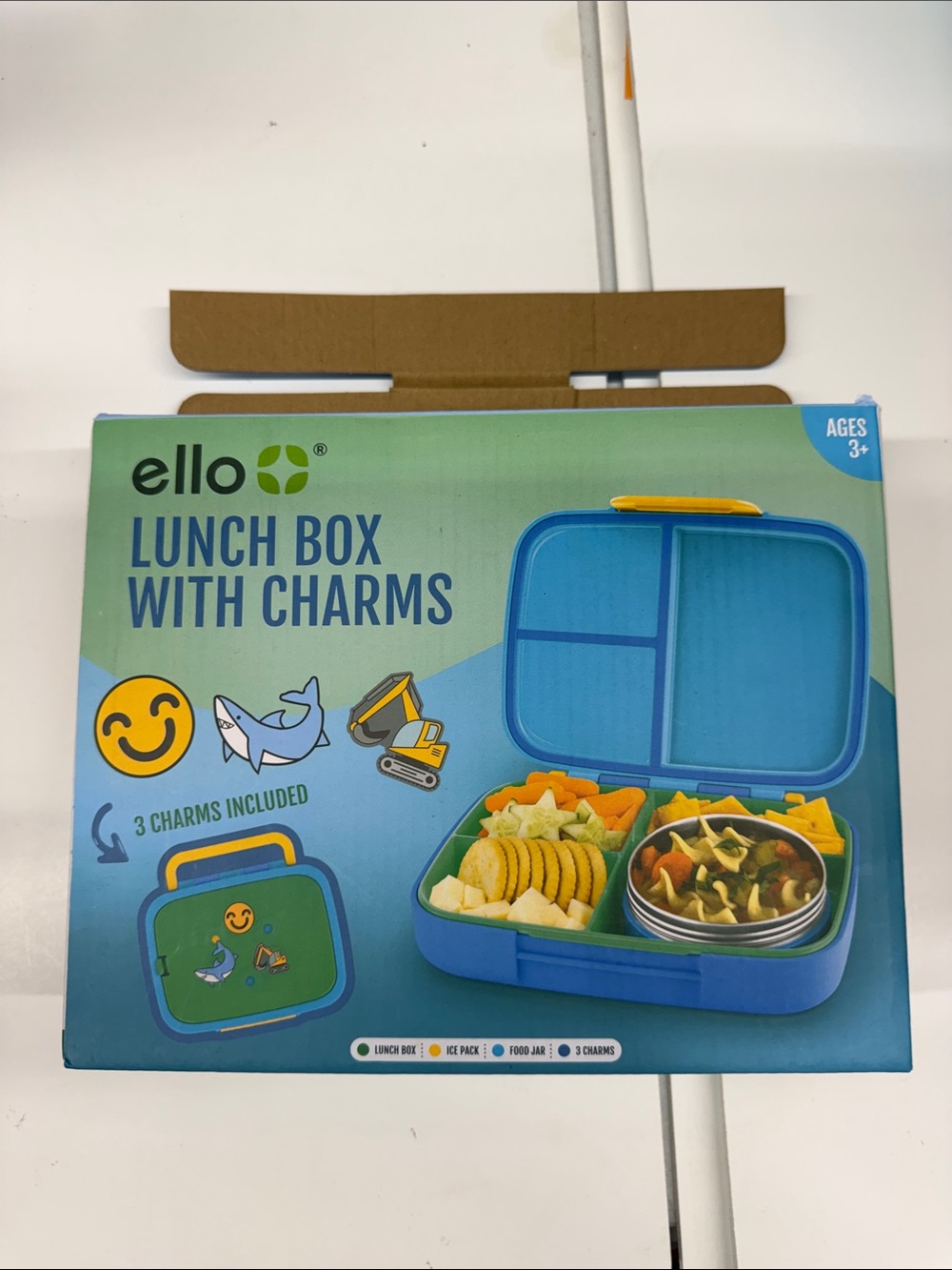 New Ello Lunch Box Bento Box Set with Charms